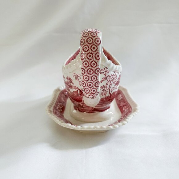 Copeland Spode Tower Vintage Gravy Boat with Attached Saucer - Picture 2 of 12